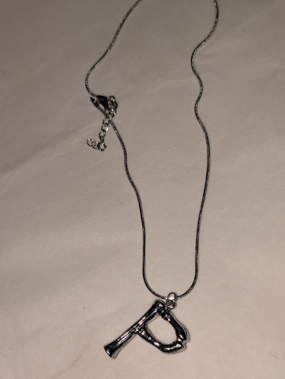 ❤️‍🔥10/$10❤️‍🔥 Silver Letter P Pendant Necklace